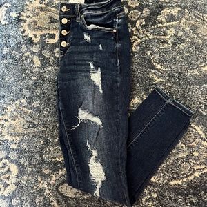 KanCan Ripped High-Rise buttons Jeans Sixe 5/26